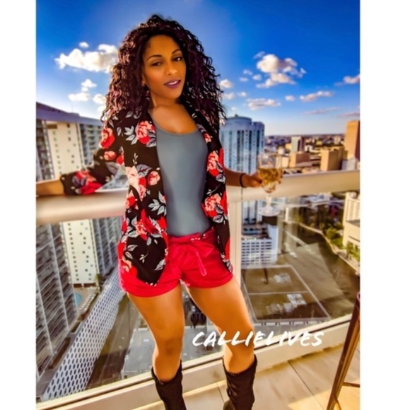 NWT! Clearance 🔥 Cuffed:Red Twill Pleated Sailor Shorts - Picture 5 of 13